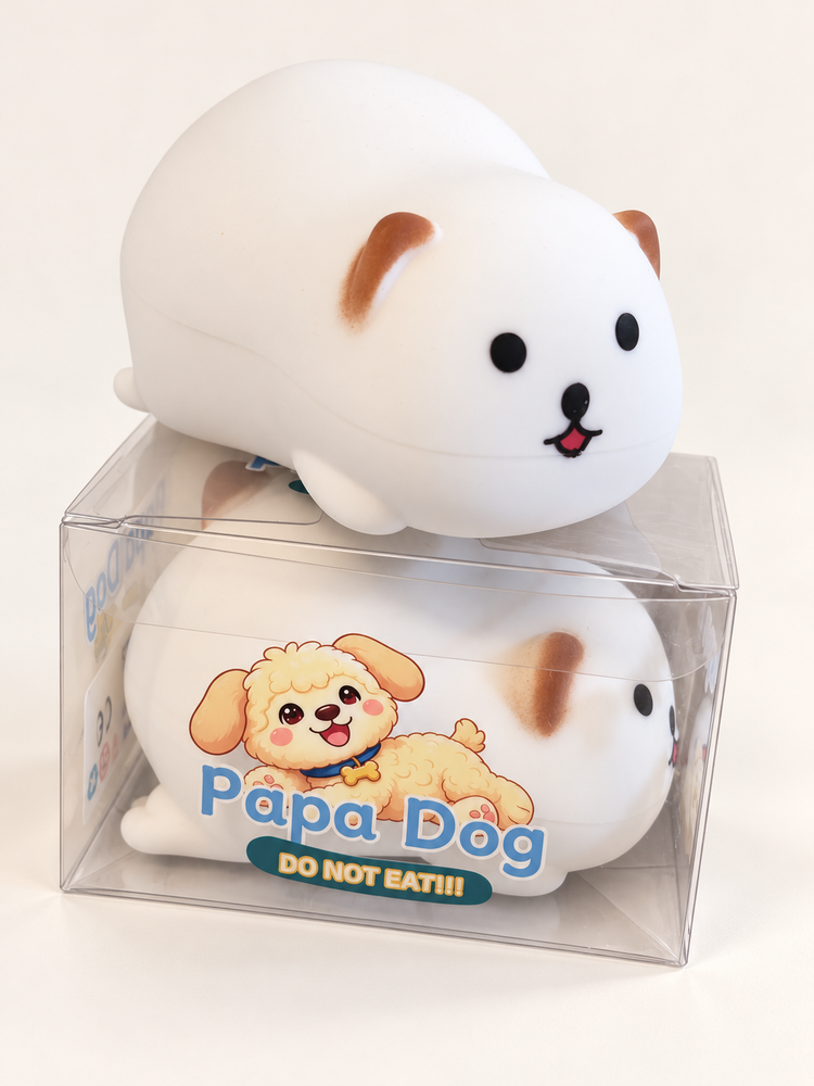 Crunchy Papa Dog Puppy Squishy Toy.
