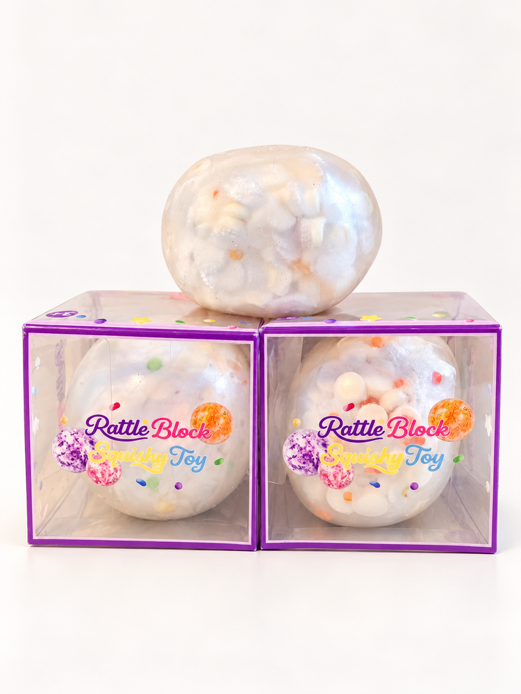 Rattle Block Squishy Ball