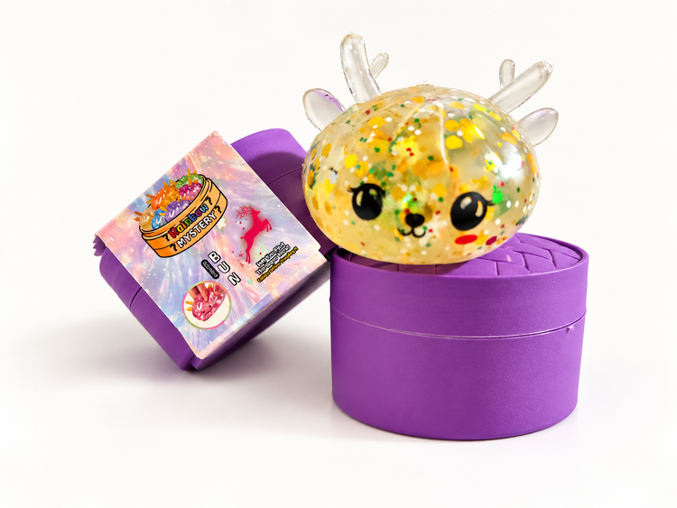 Reindeer Mini Holiday Glitter Dumpling