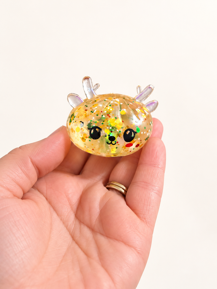 Reindeer Mini Holiday Glitter Dumpling